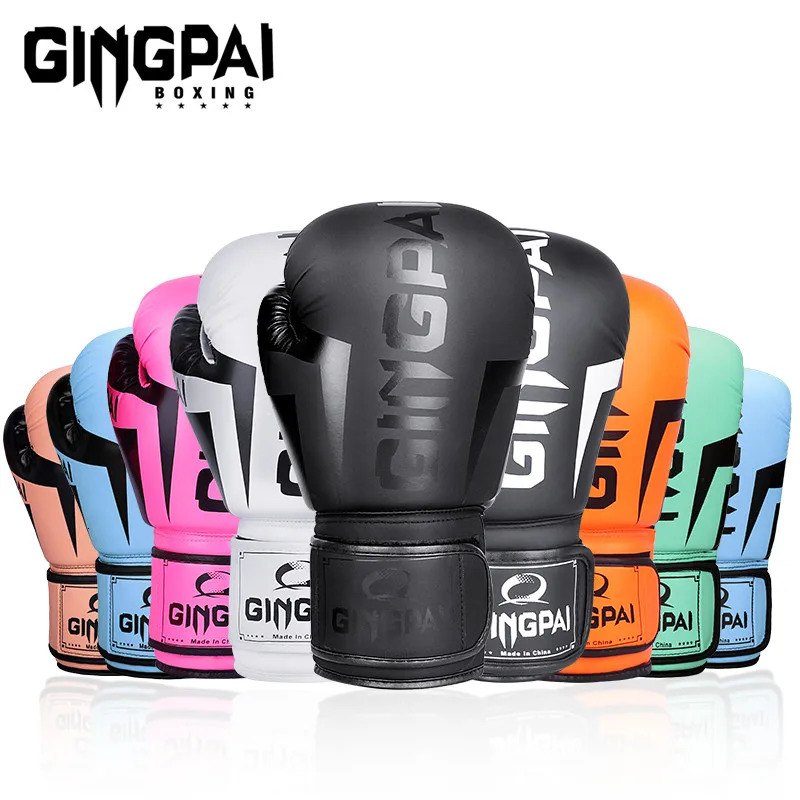 68101214Oz Kids Adult Boxing Gloves Breathable Professional Sanda Muay Thai Fighting Gloves PU Workout Gloves 260623