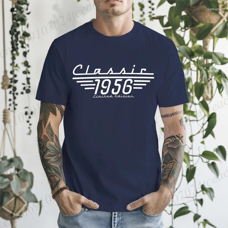 Men's T Shirts In 1956 Printed Women T-Shirts Dad Birthday Grandpa Turning 70th Shirt Short Sleeve Summer Fashion Tees
