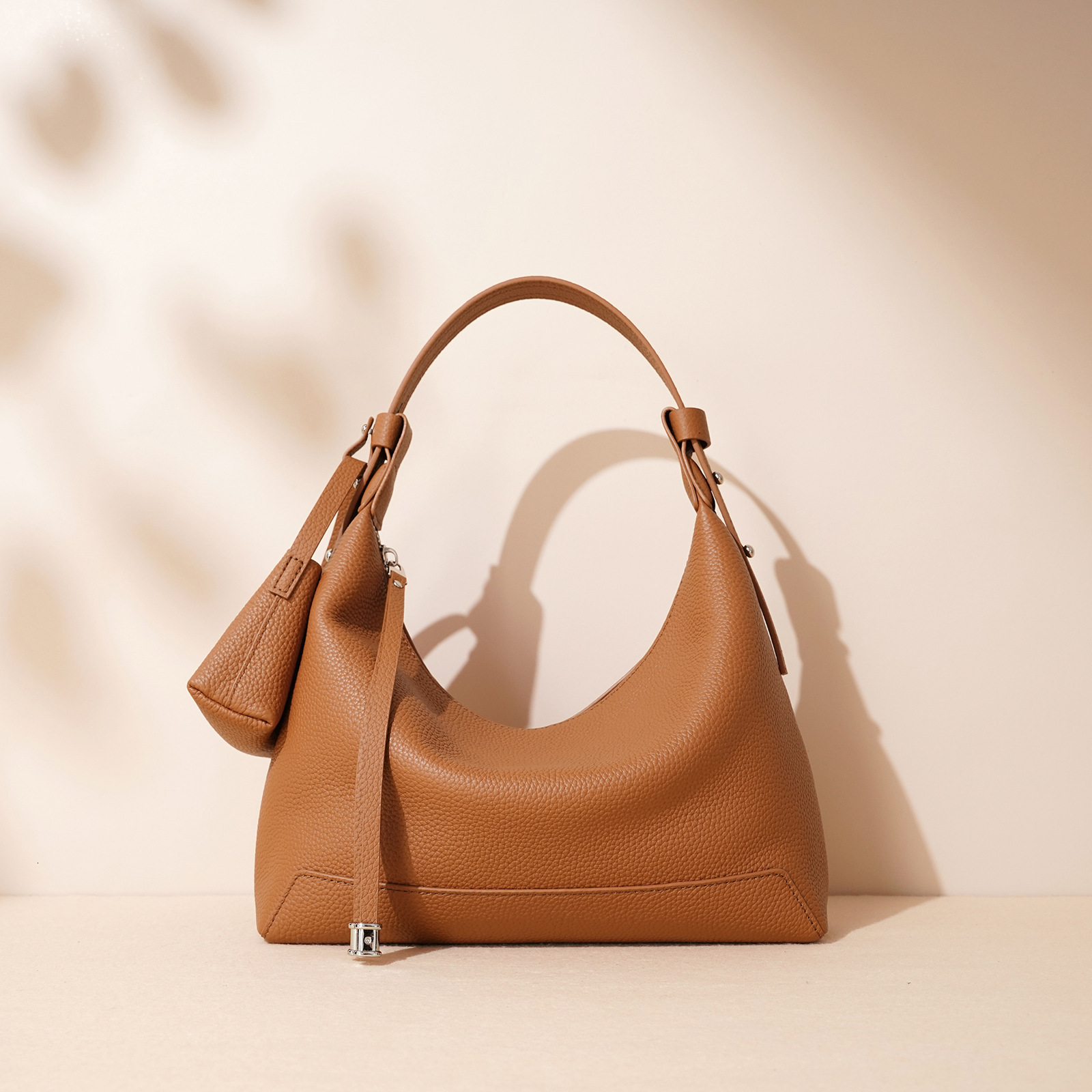 2026 New Series Lunch Box Niche Underarm Baguette High-End Genuine Leather Shoulder Bag, Crossbody Bag For Women