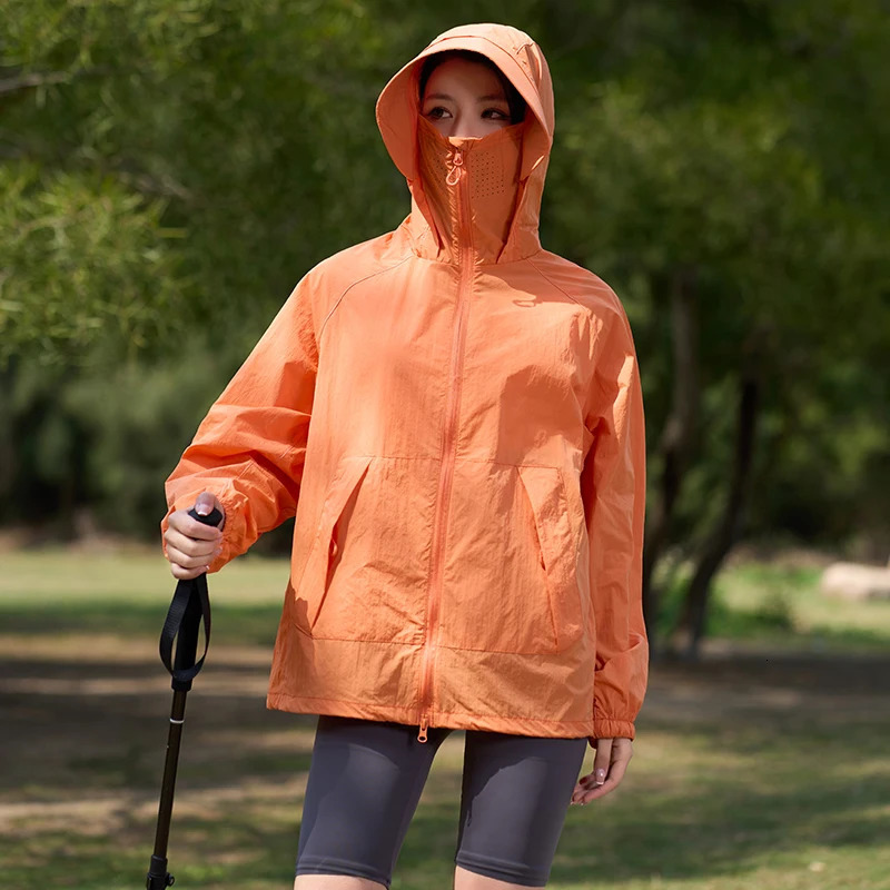 UPF50 Lightweight Hiking Sunscreen Jacket for Women Quick Dry Skin Coat Camping Windbreaker Outdoor Sports Thin AntiUV Clothes 260624