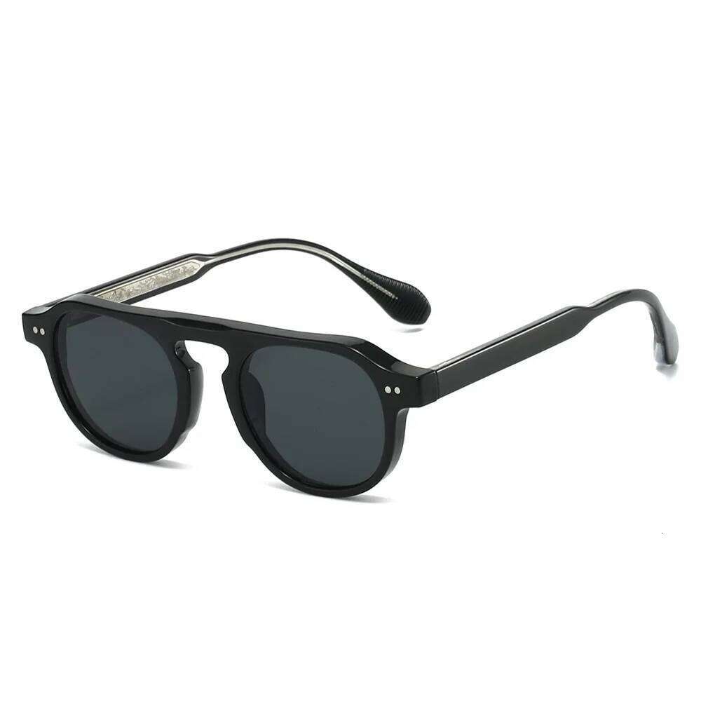 2026 New Round Pin Detail Sunglasses - Acetate Frame with Rivets, Cool Street Style Ins Trendy Shades for Men & Women 26Y0622