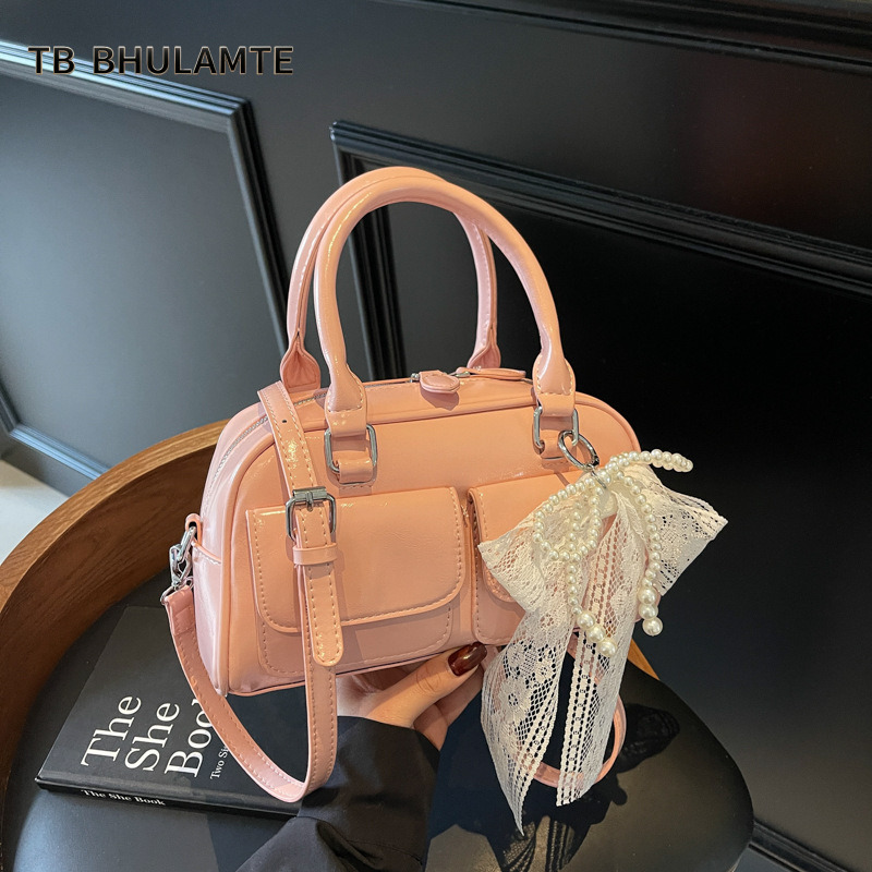 TB BHULAMTE Korean-Style High-End Chic Handbag Boston For Women, 2025 Spring New Versatile Fashion Shoulder And Crossbody Bag