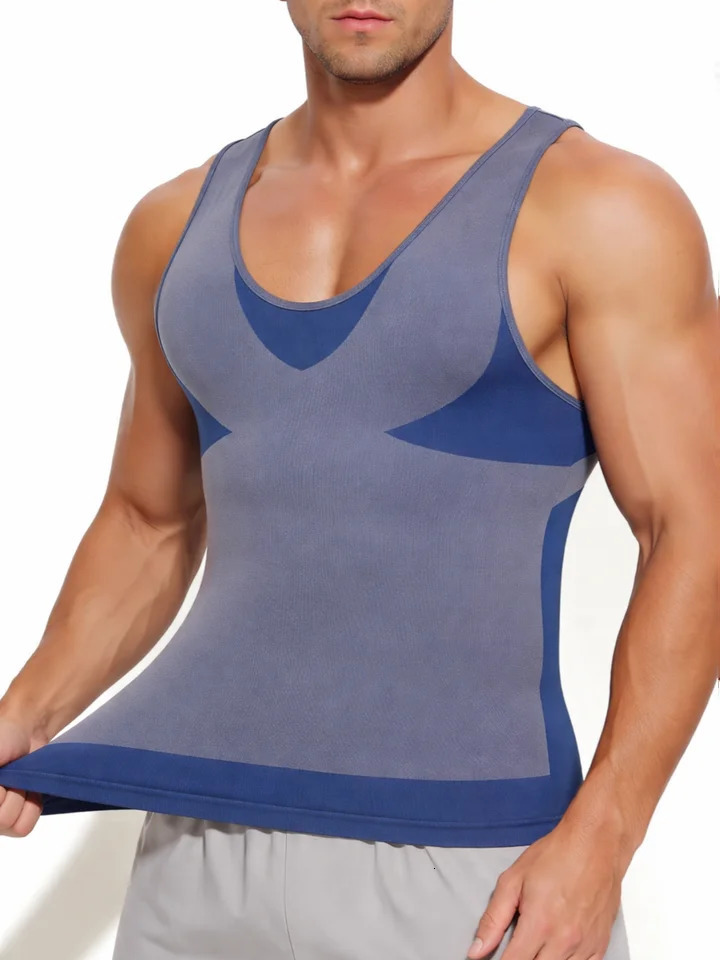 Mens Chest Binder Slimming Undershirt Compression Tank Top for Gynecomastia Male Corset Hidden Vest 260624