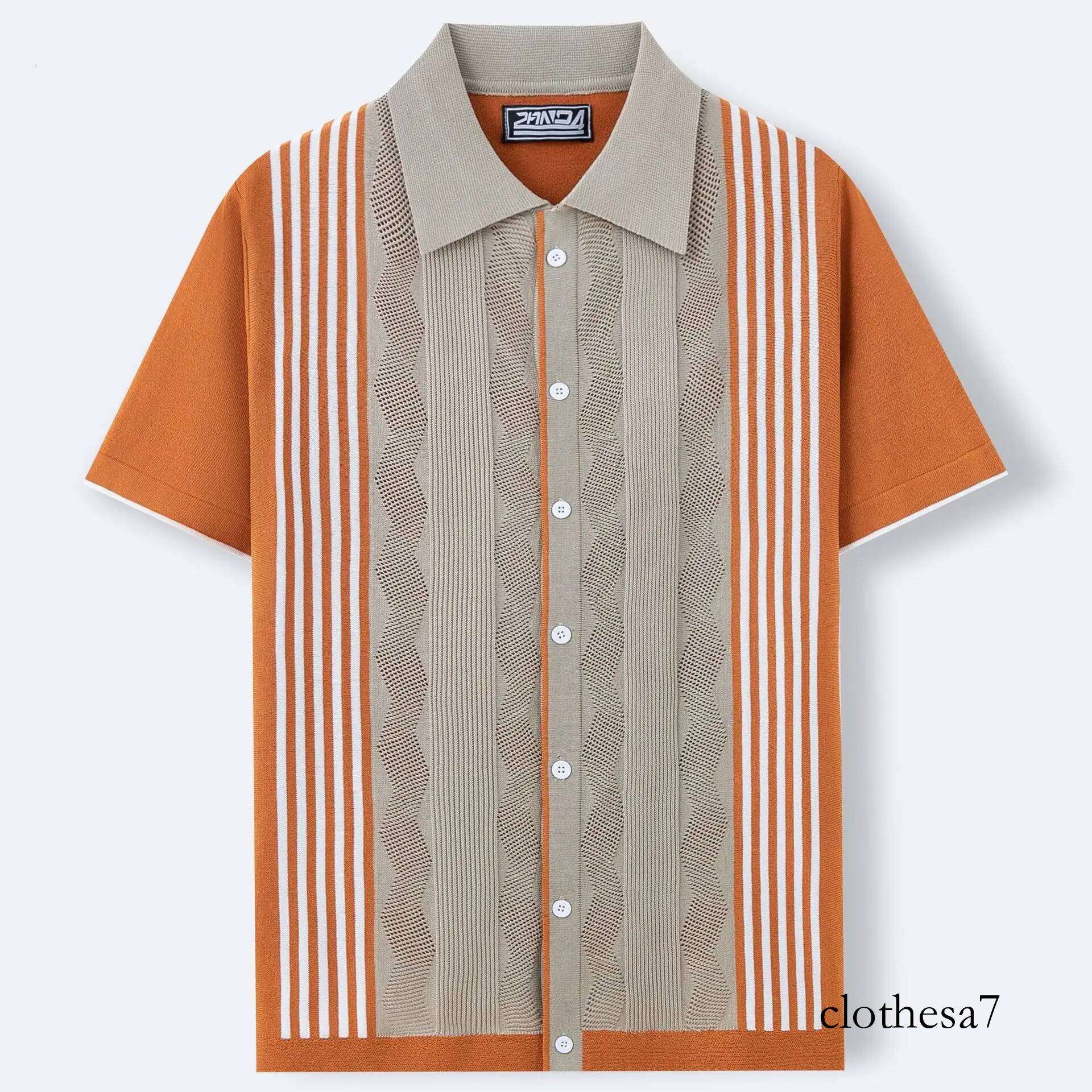Summer Fashion New Style Non pilling Ice Cool Silk Wool Business Polo European and American Men's Casual Knitted Shirt