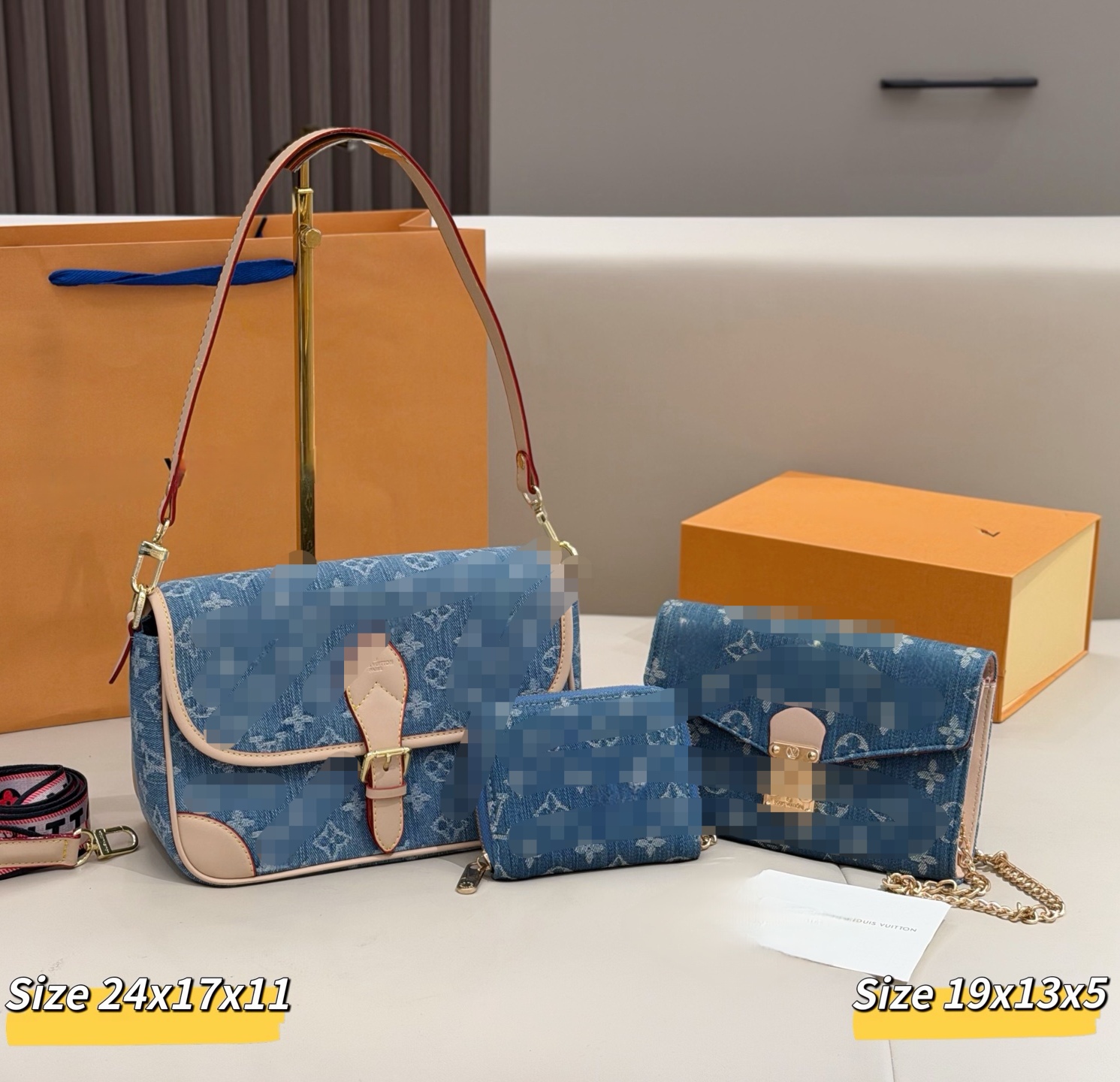 LIMITED SALE 3-4PCS Designer Bag Set Women Handbag Tote Crossbody Purse Wallet Combo Fashion Vintage Pattern Shoulder Bag Classic Elegant Combo Deal