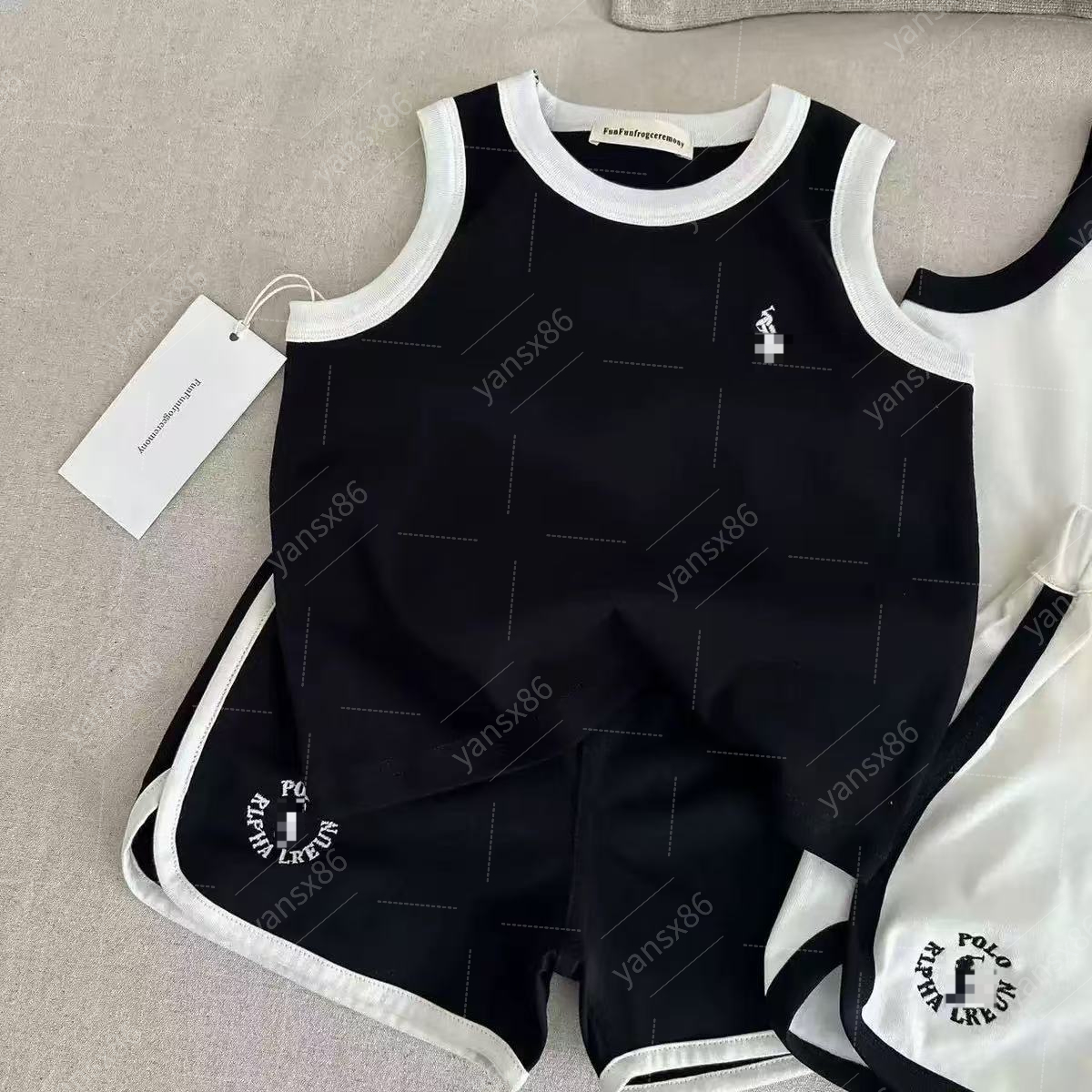 Designer 2026 Luxury Kids Clothing Boys Short Sleeve Set 2-Piece , American Style Sporty Shorts Outfit, Lightweight Summer Clothes For Kids