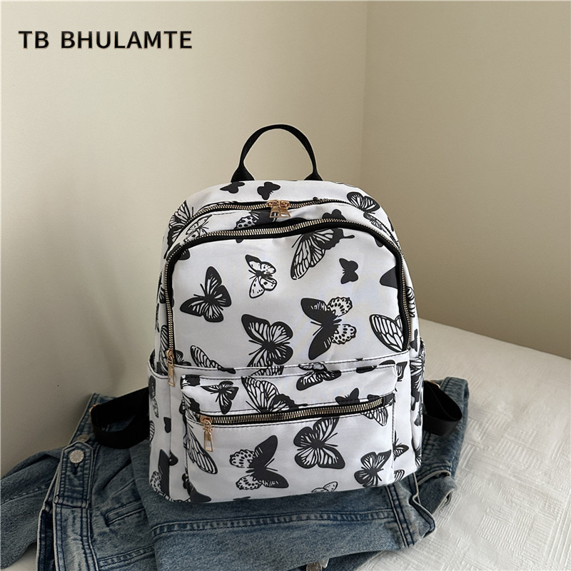 TB BHULAMTE New Women's Backpack 2025 Korean Version Nylon Anti-Theft Fashion Casual Large Capacity Travel School Bag Trendy