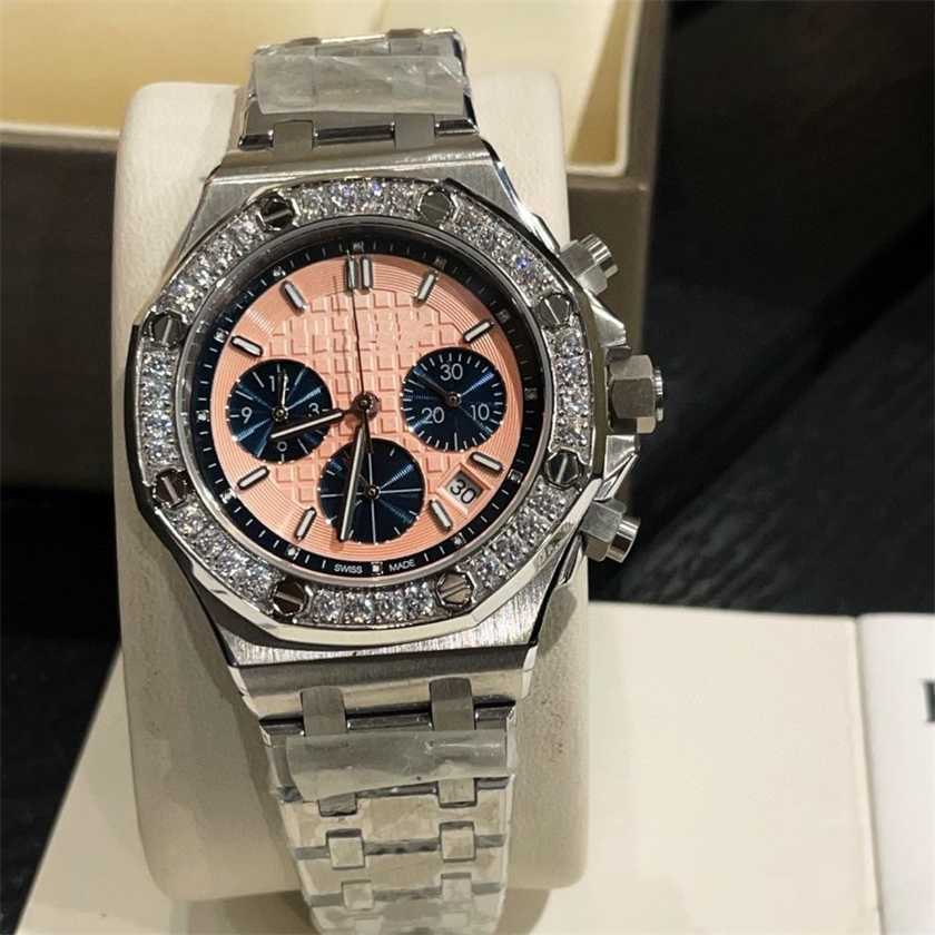 Luxury high-quality watch factory direct sales Royal P Octagonal Diamond Bezel Fashion Versatile Trendy Quartz Diamond-Encrusted Womens