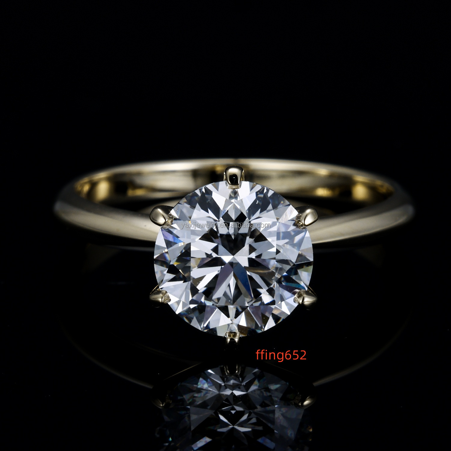 YAXI Jewelry Womens Luxury Lab Grown Diamond Oval Cut VVS IGI Certified Sterling Silver 10k/14k/18k Solid Gold Wedding Ring