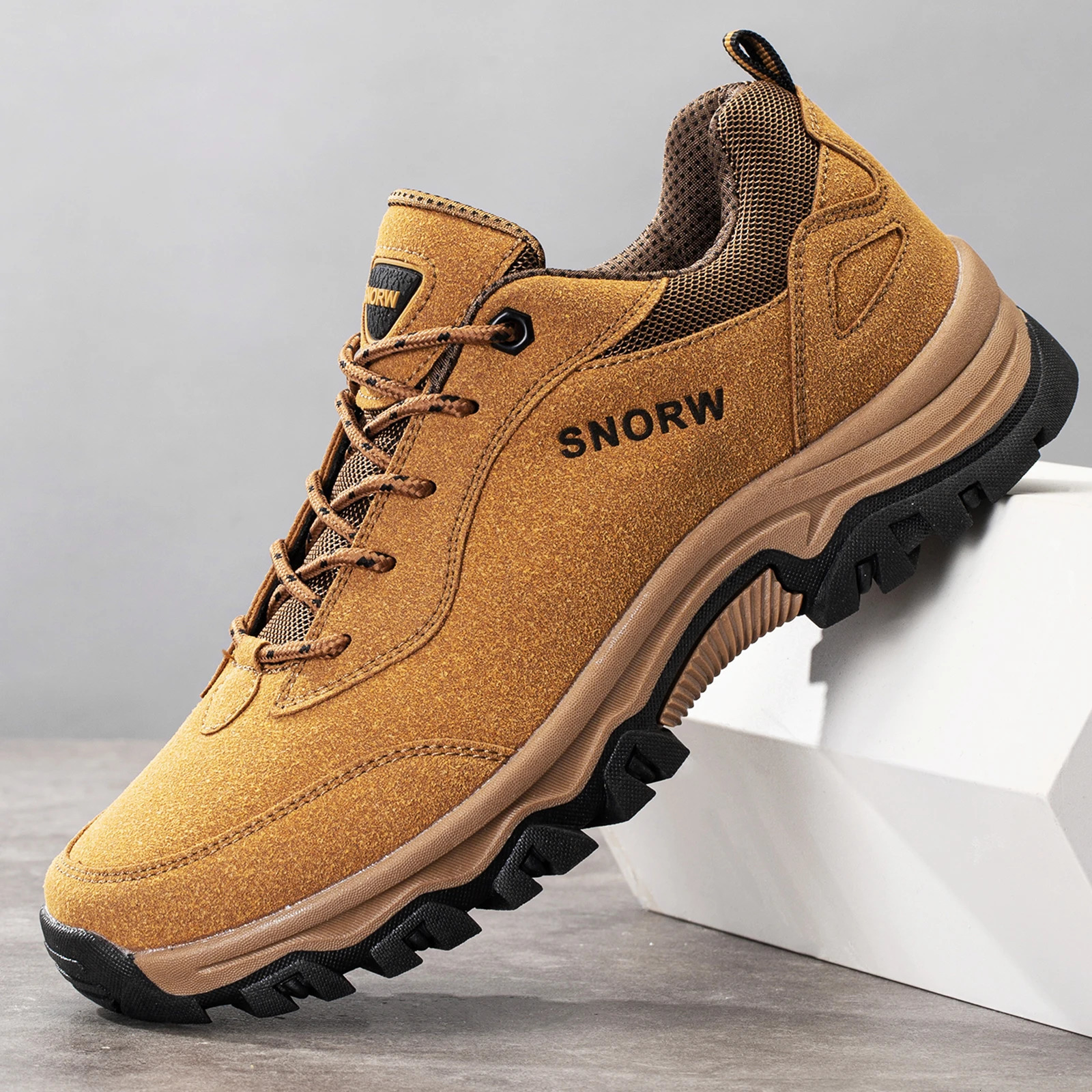 Hiking Shoes For Men Outdoor Mountain Boots Non-Slip Climbing Shoes Trekking Walking Hunting Tactical Sneakers Rubber Boots 260618