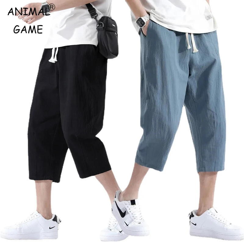 Summer Casual Linen Short Pants Cotton Straight Mens Lightweight Shorts Large Solid Color Gym Fifth Beach Short Pants 260624
