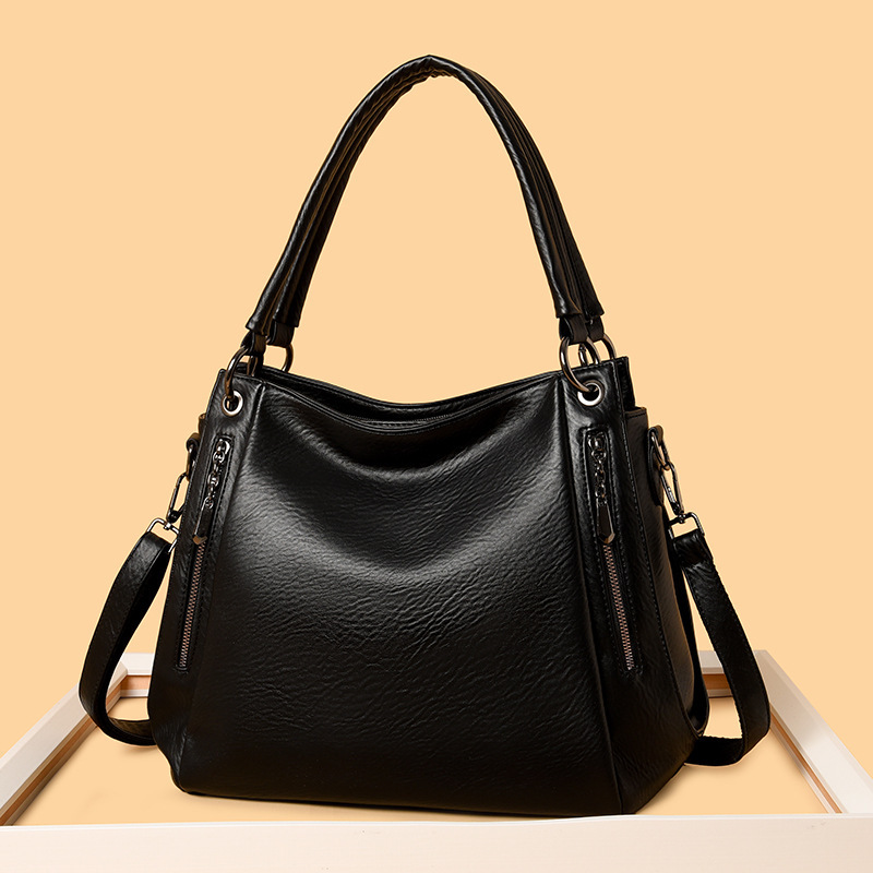 High quality Soft Leather Handbag Shoulder 2026 New Trendy Lightweight Practical Women's Underarm Crossbody Bag