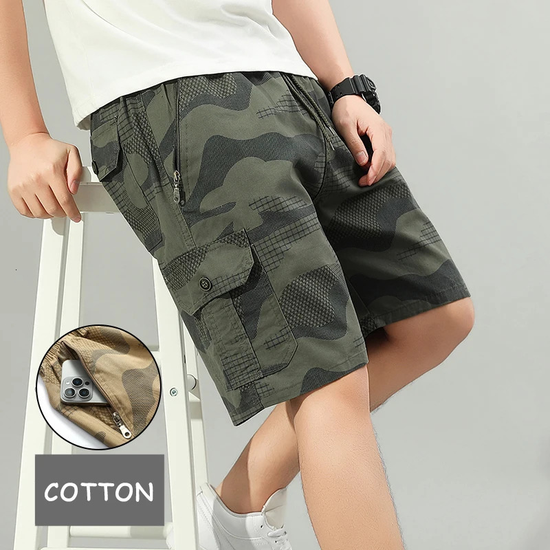 2026 Mens Cargo Shorts Hiking Running Shorts Light Weight Summer Camo Shorts with Pocket 260623