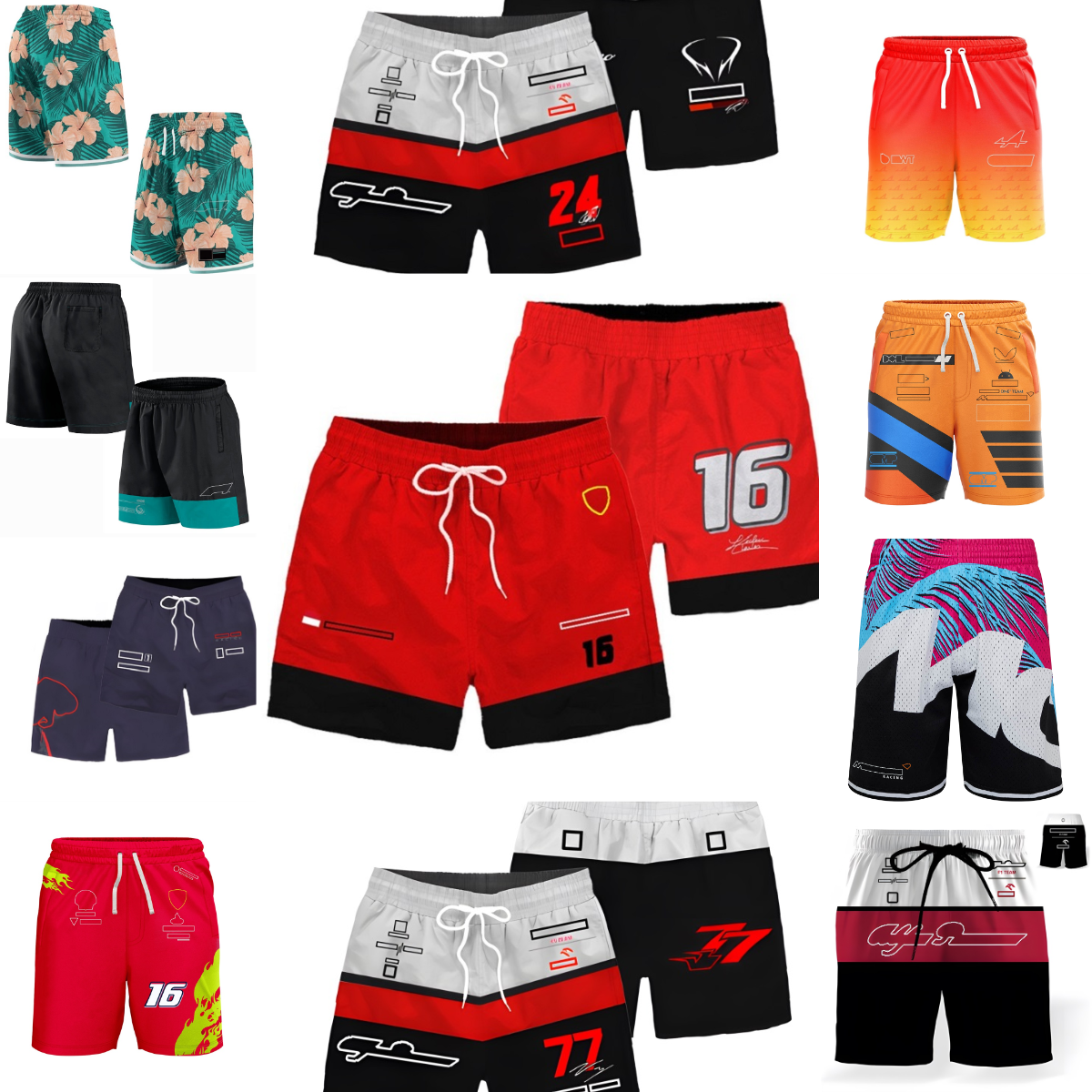 In 2026 a new F1 bestseller handsome motorcycle racing casual shorts outdoor training youth breathable and quick-drying sports f1 shorts for both me