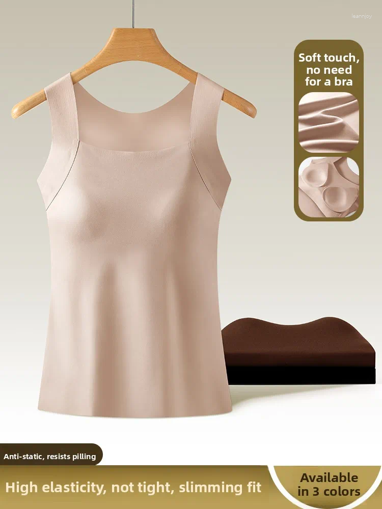 Canottiere Canottiere Calore Intimo Top per donna Stile autunno inverno con imbottitura sul petto Strato base Camicia per la casa Comodo tessuto a m
