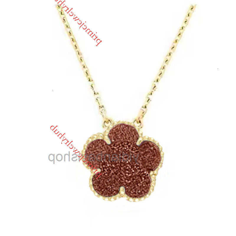 Cleef Vannes Clover Necklace Classic Brand Luxury Color Single Flower Mother Shell Pendant High-Quality Stainless Steel Designer For Women D260624