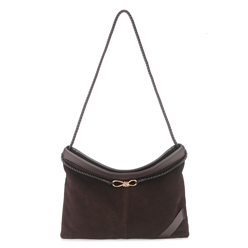 Designer Bags Tote Shoulder Bags B-Brand Bow-Tie Buckle Large-Capacity Women's Bag, Autumn And Winter New Style, Suede Leather, Stylish Commute