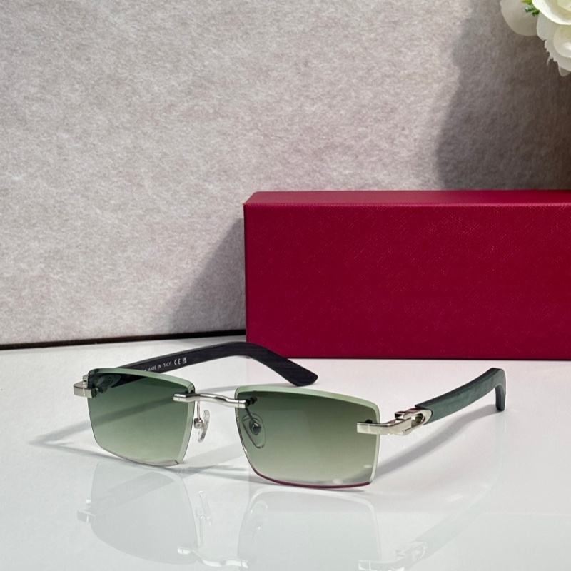 New CT0582S Eyewear Designer Sunglasses Top Quality Luxury Brand Fashion Classic UV400 Rectangle Rimless Wooden Legs for Men Women With Original Box