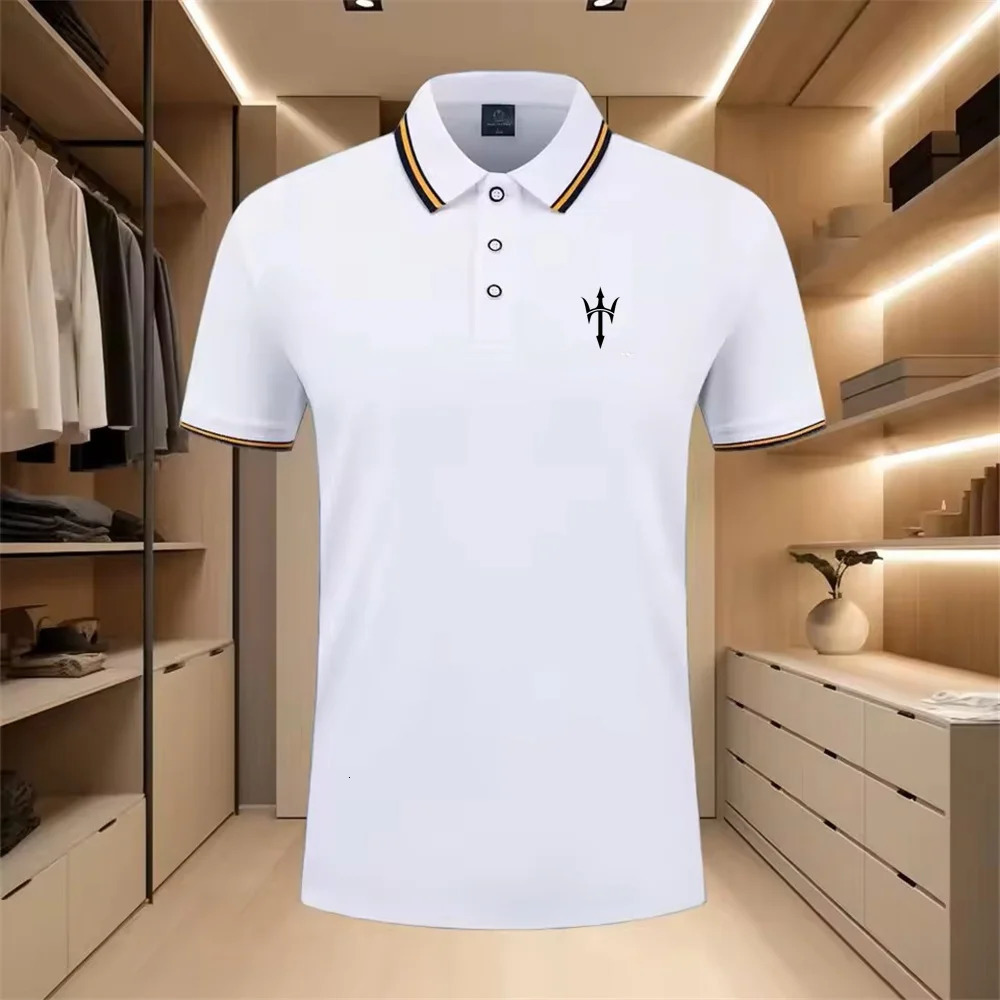 Comfortable And Breathable MenS T-Shirt Summer Thin Loose Casual Knitted Turn-Down Collar Short-Sleeve POLO Shirt 260623