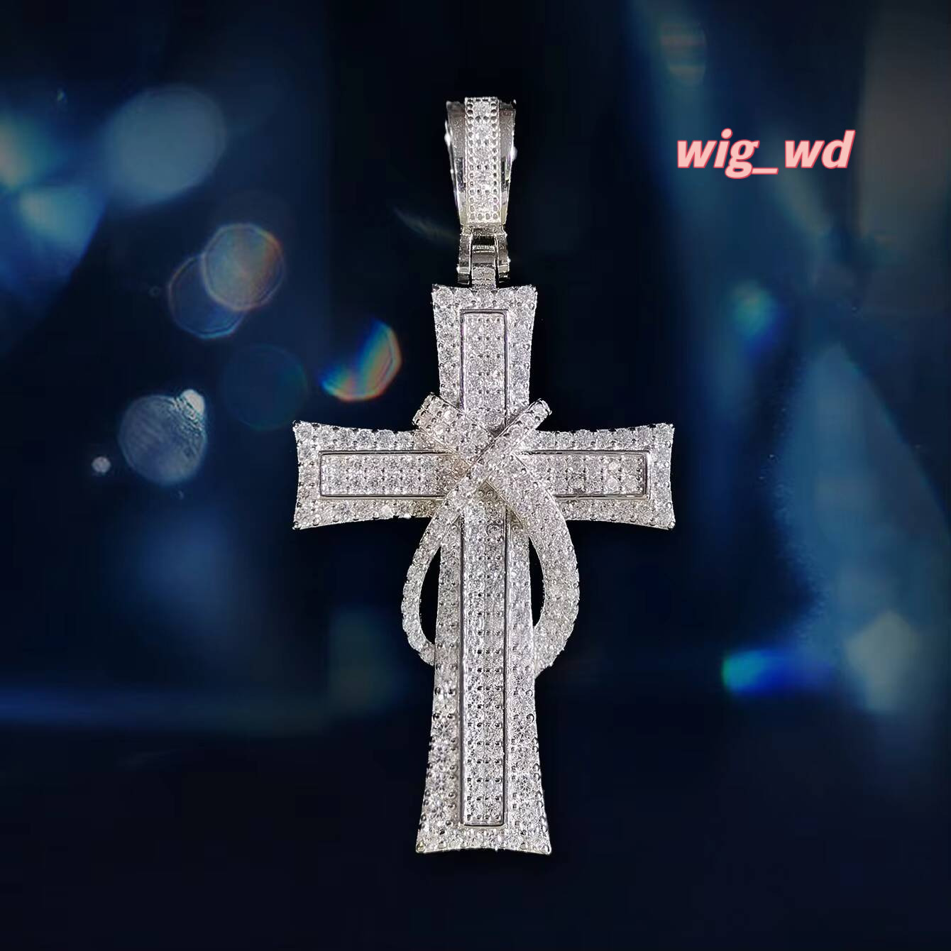 Ciondoli croce gotica da uomo con ciondoli ciondoli occidentali gioielli micro pavé grande medievale vintage punk fede retrò argento placcato oro
