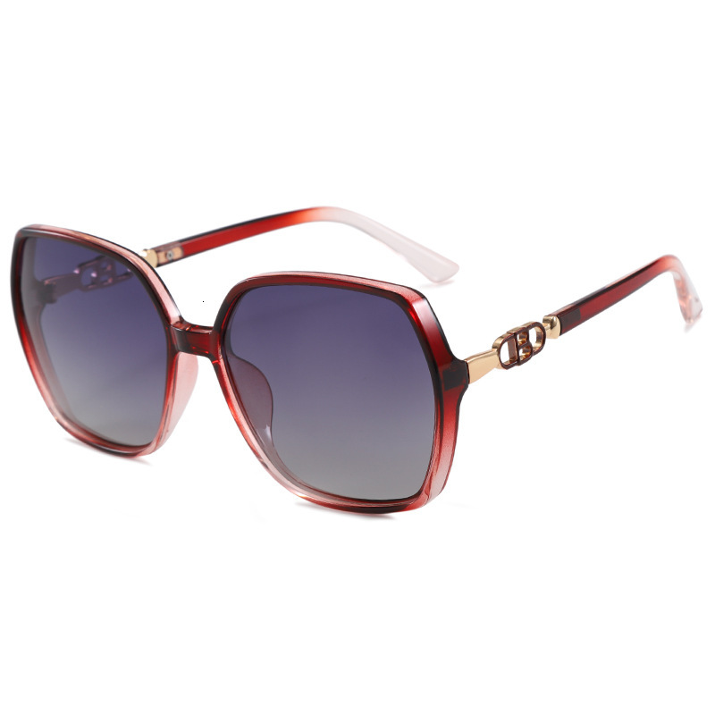 Luxury Premium Fashion Sunglasses 2025 New Square Large Frame European And American Fashion Trendy Personalized Uv-Protective Women's Polarized
