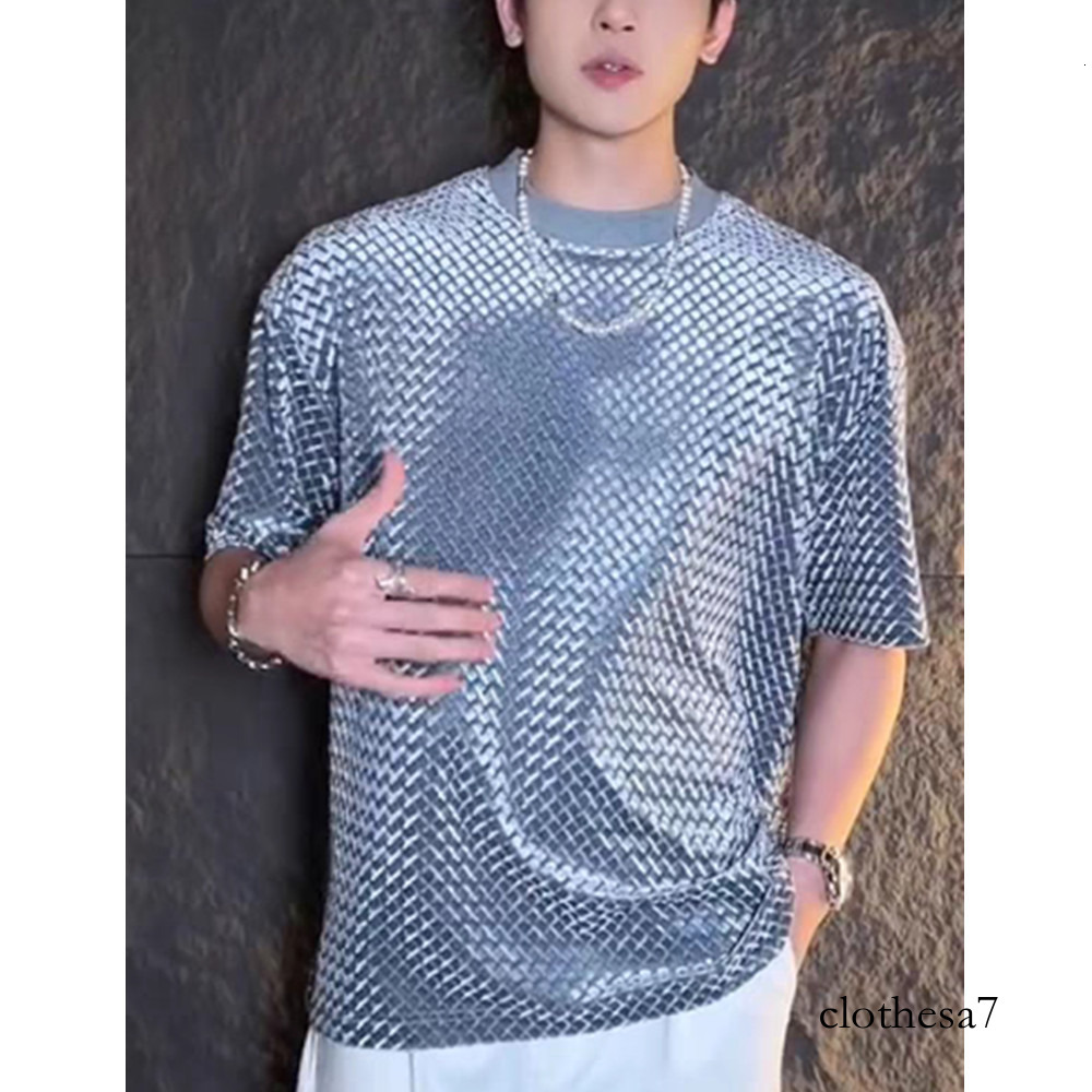 New American-style men's short-sleeve T-shirt, trendy brand, casual, heavy-duty, high-end feel, niche design, versatile, loose-fitting, stylish