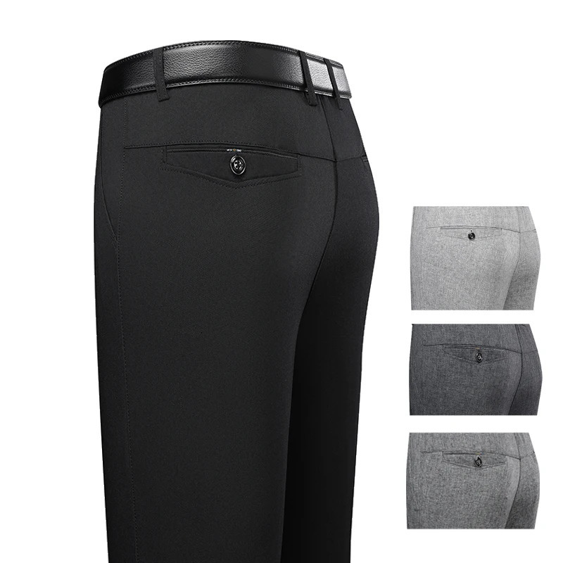 Spring Summer Mens Linen Pants Male Dress Solid Color Artificial Suit 260618