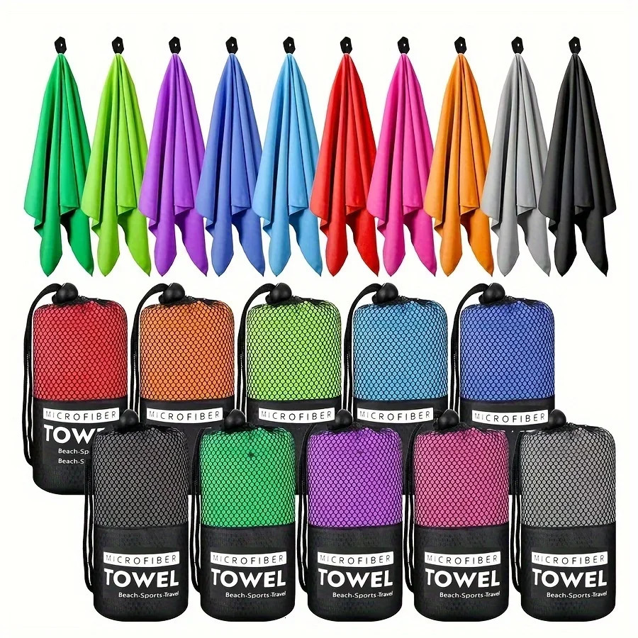 1-psc Microfiber Travel Towel Quick Dry Towel Super Absorbent Compact Lightweight l for Beach Gym Pool Bath Yoga 260624