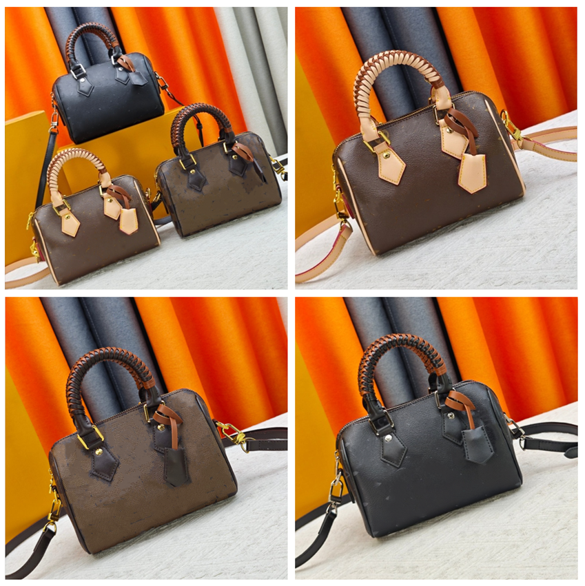 Top quality leather bag duffel style 10A Women Denim Boston Pillow P9Speedys20CM Shoulder bag Designer Weekend tote crossbody bag Boho Soft20 handba