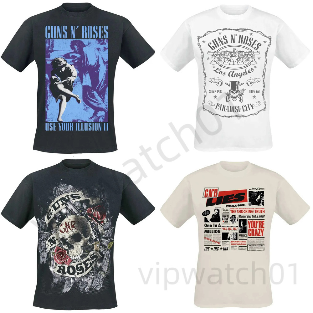 Designer Men's T-shirt Top Guns N Roses Graphic Cotton Band T shirt Unisex Summer Short Sve Fashion Tee Casual Vintage Retro Tops L260525 ca3