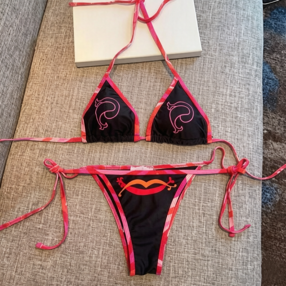 Sexy Women Two Piece Bikini Swimsuit Push Up Padded Bra Tie Side Bathing Suit Summer Holiday Beach Swimwear