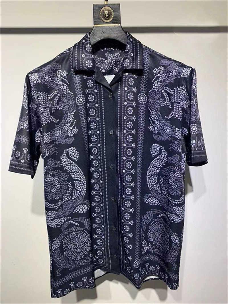 Designer Men Shirts Summer Shoort Slve Casual Shirts Fashion Loose Polos Beach Style Breathable Tshirts Ts Clothing M-3XL Q19 L26623