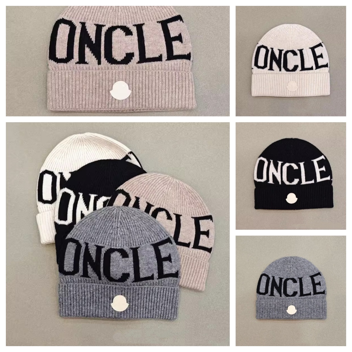 France Mon Patch Logo Letter Knitted Designer Men Women Ski Hat Winter Wool Beanie Skull Caps Christmas New Year Festival Outdoor Windproof