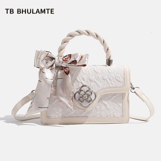 TB BHULAMTE Trend French Niche For Women Summer New Vintage Fashion Versatile Handheld Small Square Single Shoulder Crossbody Bag