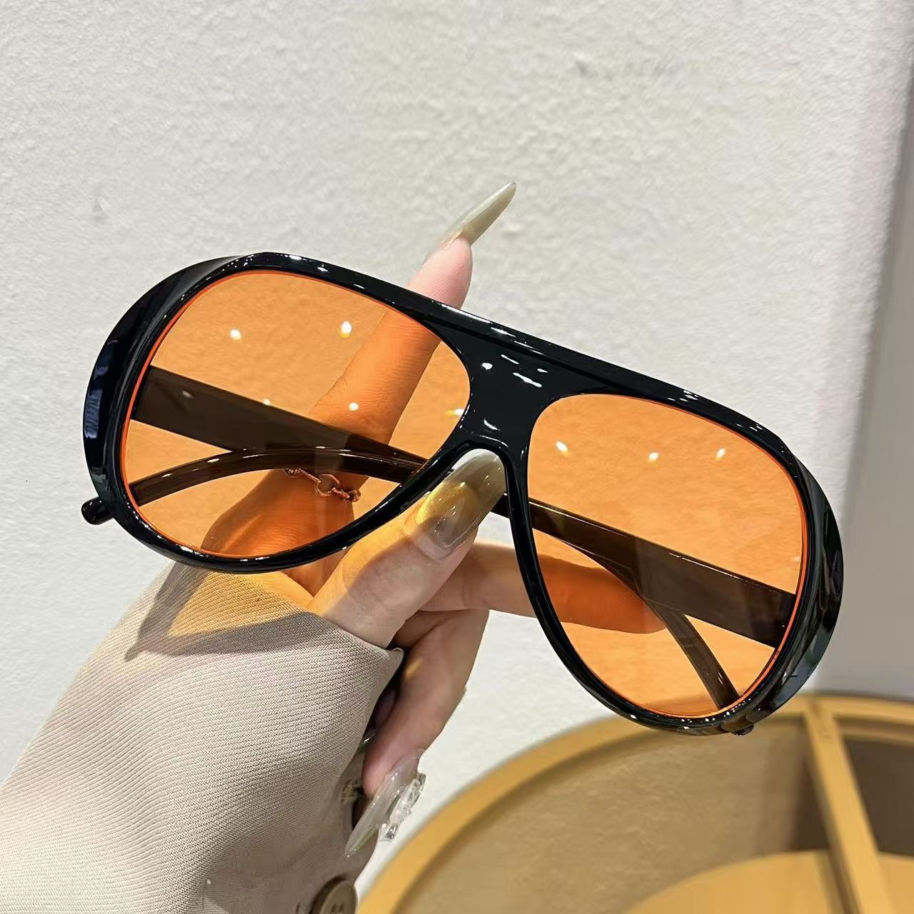 Premium Brand Designer Sunglasses European And American Fashion Large-Frame Aviator 2026 New Model, Same Style As Popular On Instagram, Unique Sungl