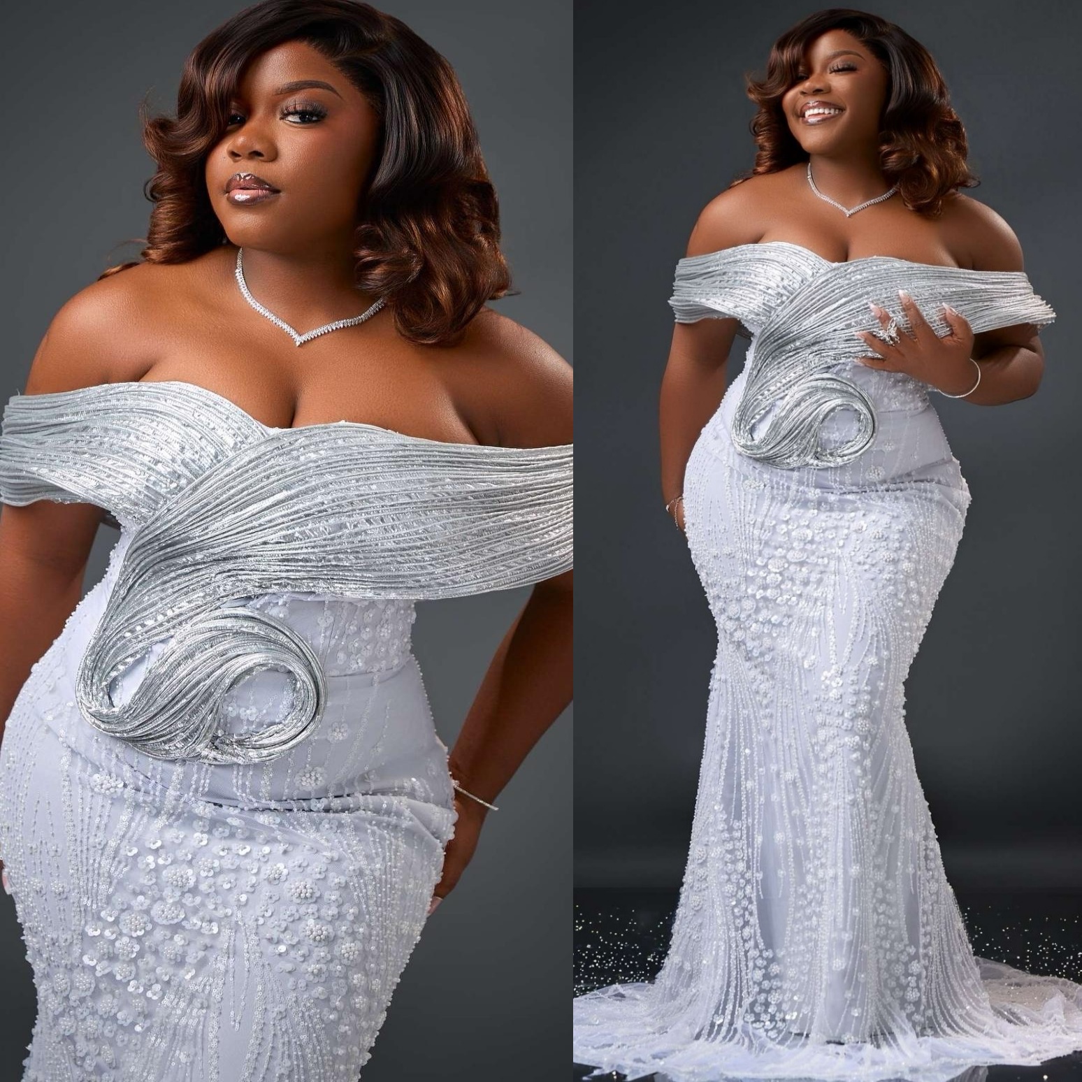 Aso Ebi White Mermaid Prom Dress 2026 Evening Dress Sequined Lace Sweetheart Stylish Birthday Formal Women Pageant Party Gowns Long Dinner Dresses Z