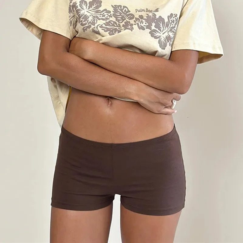 Y2k Solid Ruched Bodycon Micro Short Pants Coquette Low Rise Elastic Waist Shorts Women Summer Going Out Lounge 260623
