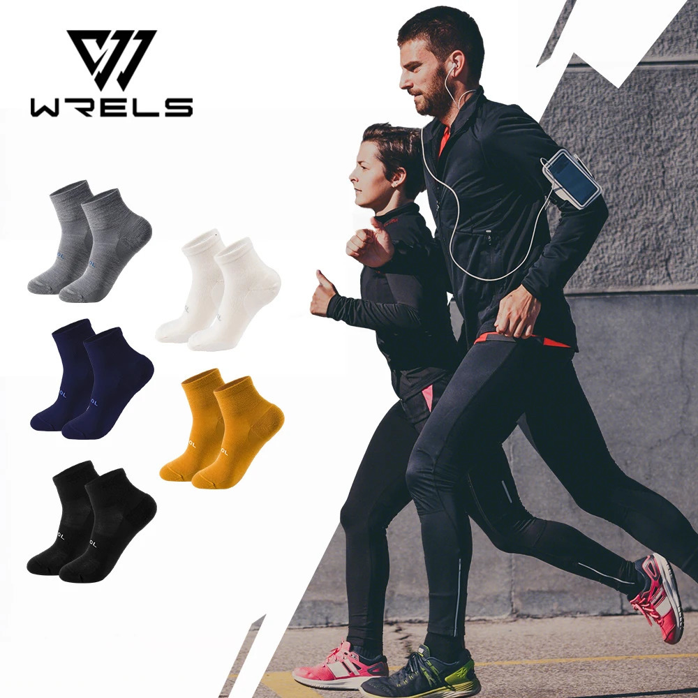 WRELS Merino Wool Socks Compression Winter Ankle Cotton Socks Basketball Professional Racing Cycling Socks for Men Women 260623