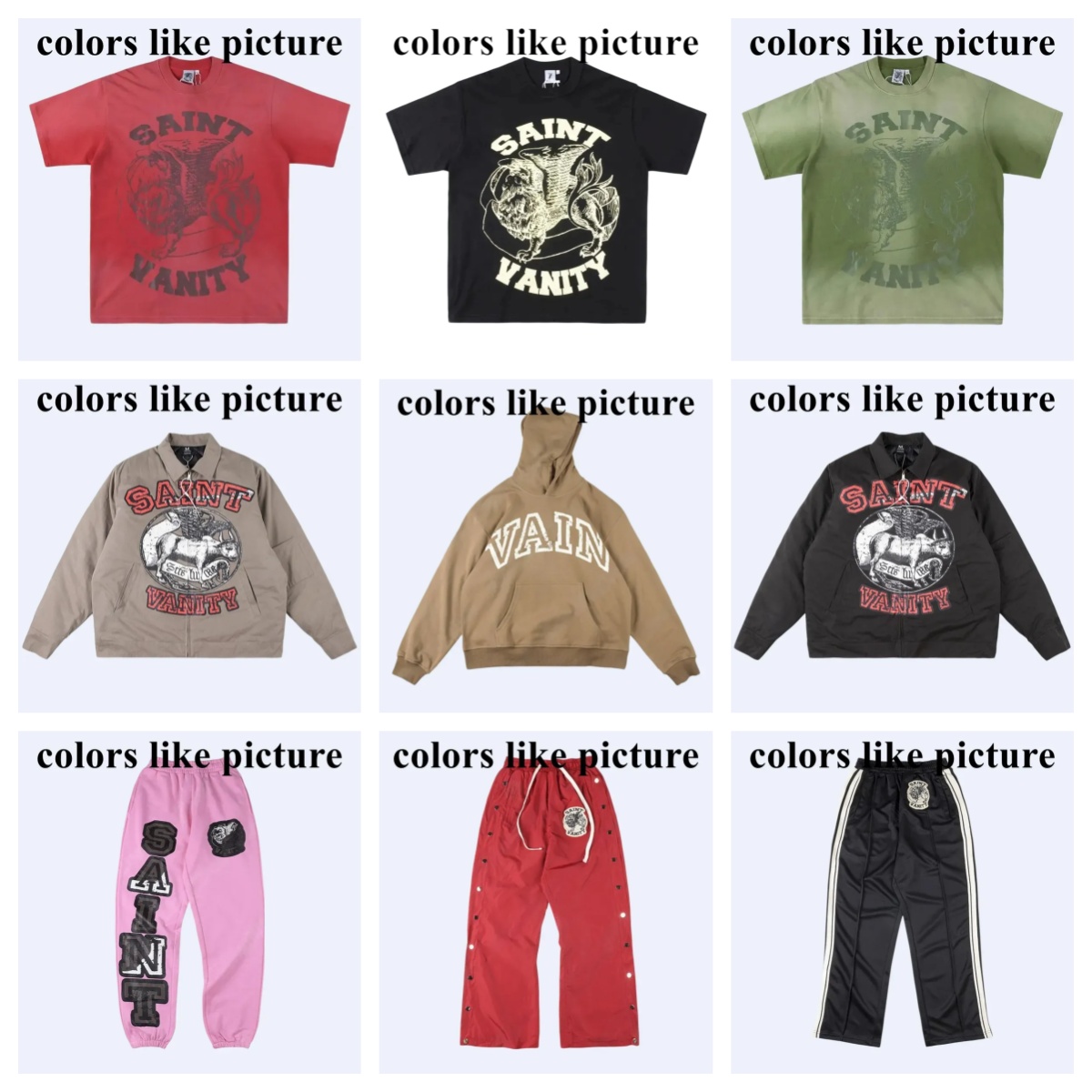saint vainty Mens Tshirts Designer Saint Vanity Shirt Streetwear Hip Hop Unisex Short Sleeve Summer High Quality Cotton Tshirts Vintage Print Letter