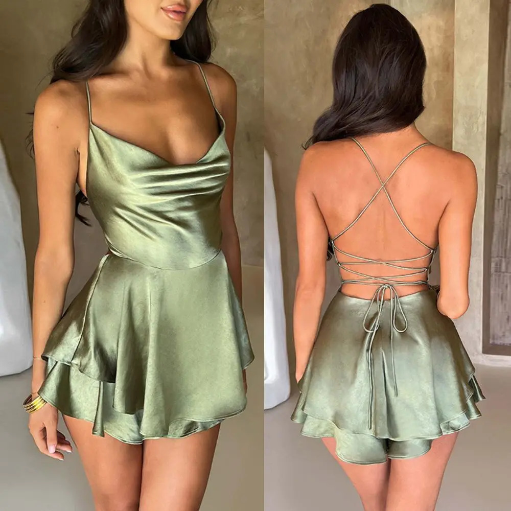 Summer European and American Style Sexy Slimming Show Solid Color Dress Short Womens 260613banjia