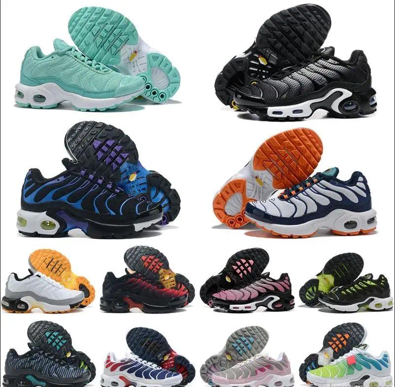 Brand Designer TN Plus Kid Sports Running Shoes Rainbow Children Kids Boy and Girls Trainers Tns Sneakers Athletic Classic Outdoor Sneakers EUR 26-3