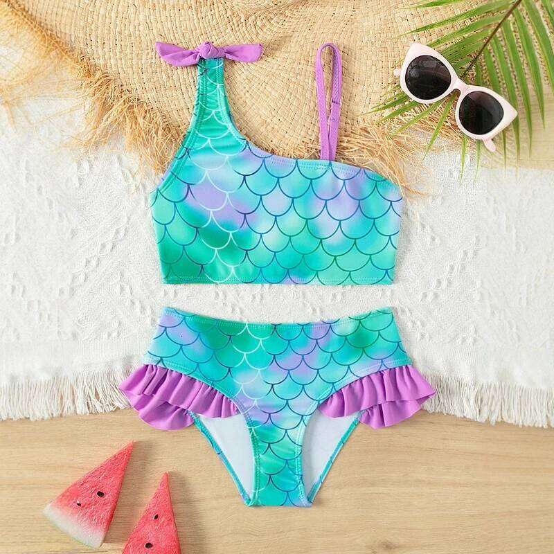Ropa de verano para bebé, traje de baño de dos piezas con parte superior e inferior para niños de 3, 4, 5, 6, 8 y 10 años, conjunto de traje de baño