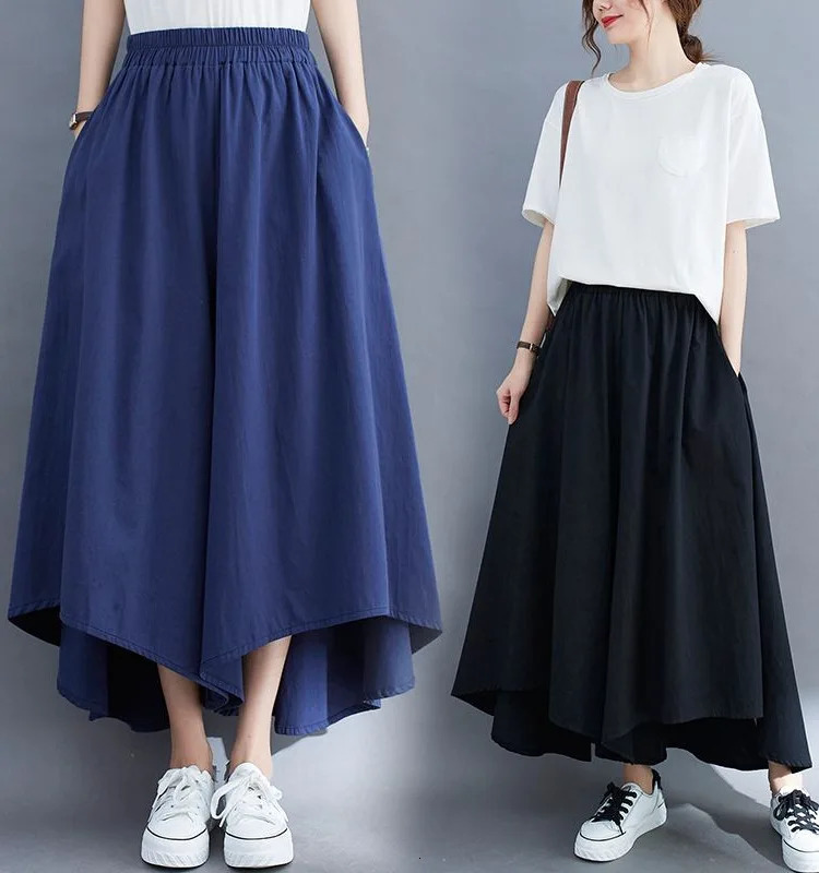 Womens Summer Casual Pants that Hide Sagging and Thin Irregular pants Solidcolor Loose Culopants 260623