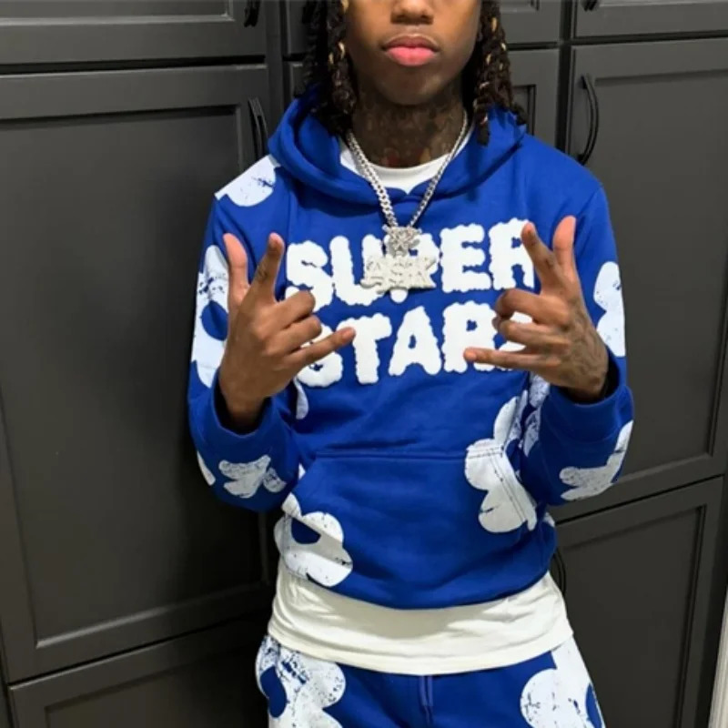 Spring Autumn Men Hoodies Sets Letter Print Hoody Women Sweatshirt Hip Hop Streetwear Y2k Retro Harajuku 2024 Mens Clothing 260611
