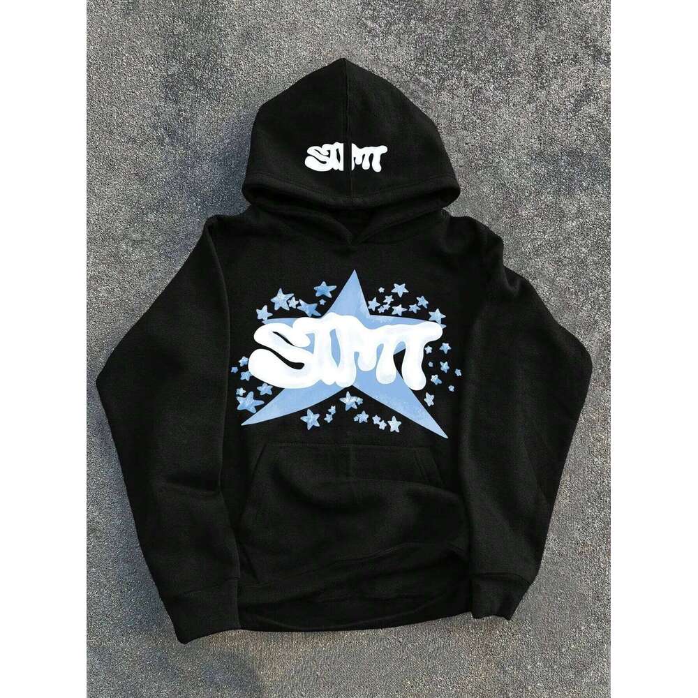 The new men's hooded sweatshirt for Spring Autumn 2026 is casual fashionable and comfortable with 3D star pattern printing J260624