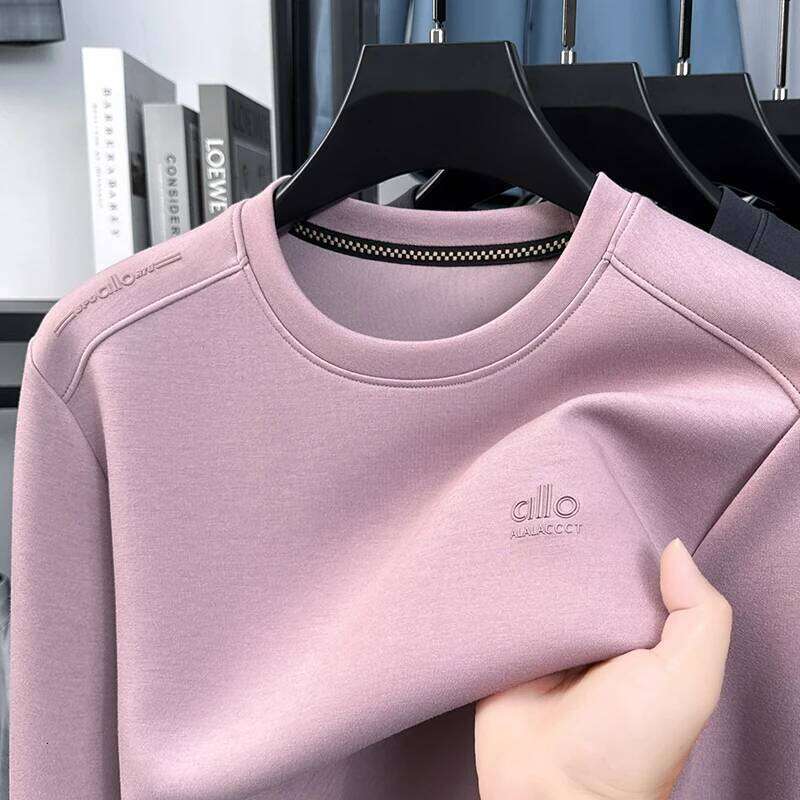 Luxury brand long sleeve T-shirt men's round neck top autumn new trend letter embroidery design hoodie loose casual sportswear J260624