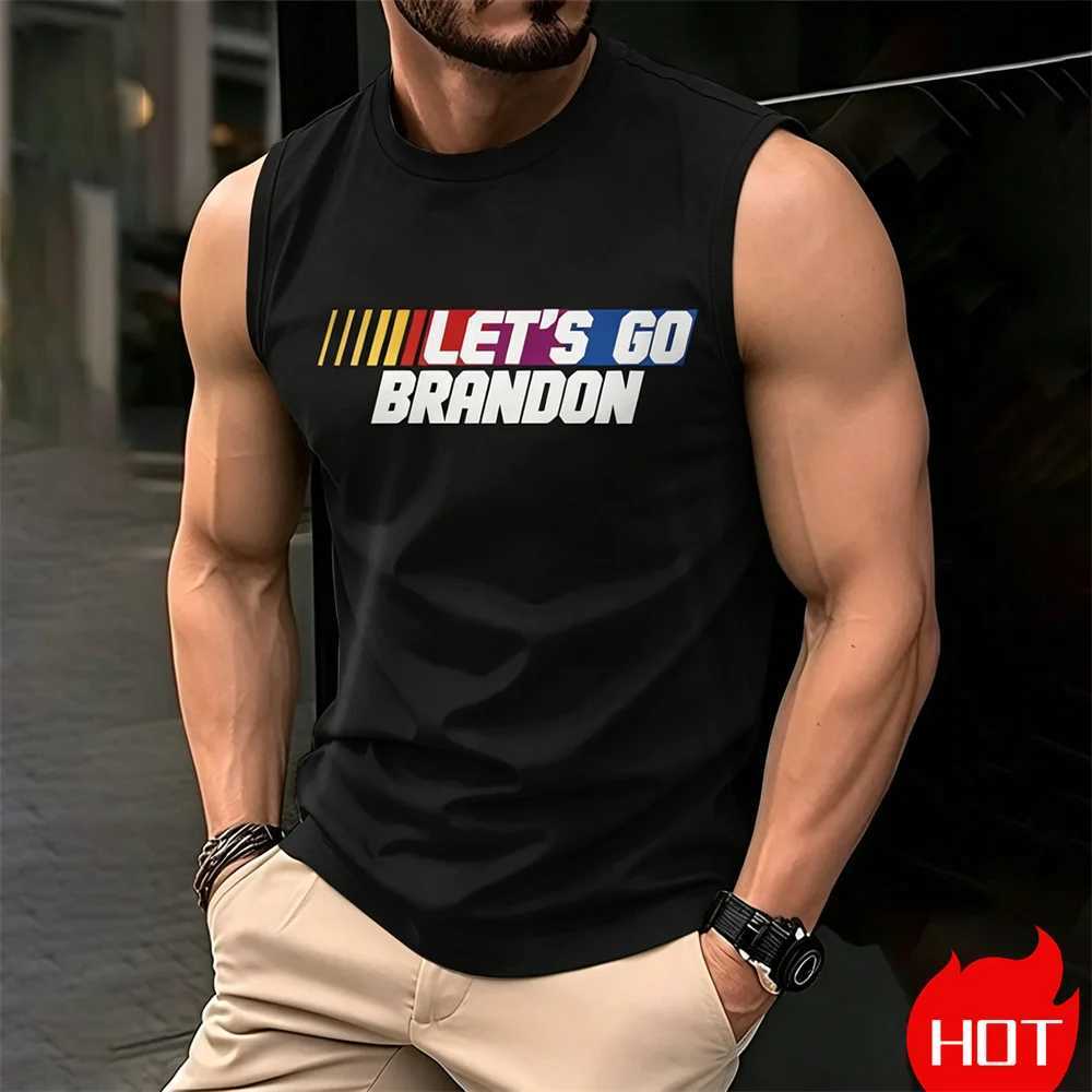 Large Size sleeveless T-shirt for Men Summer New Mens Letter Print tank tops Casual Streetwear Fitness vest Mens y2k clothing Z260623