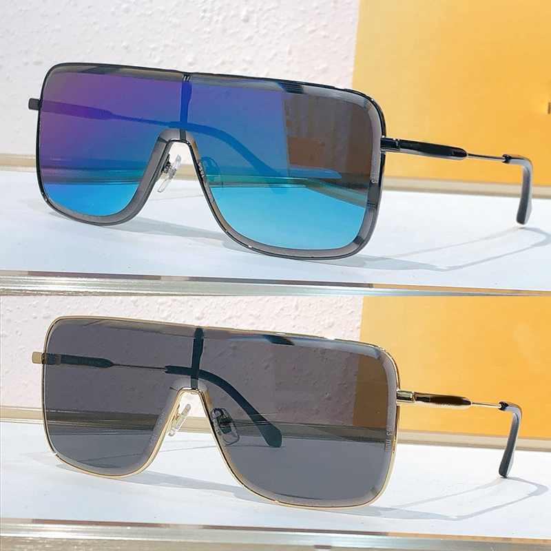 Fashionable mens one piece windproof mirror designer luxurious retro high quality large framed glasses for women beach sunscreen Z2675U sunglasses U