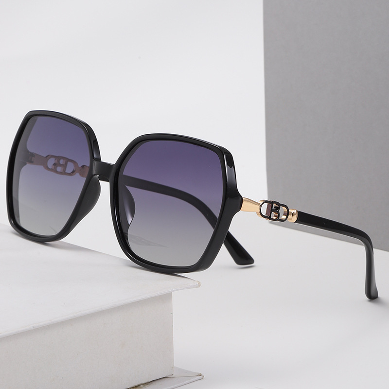 Premium Brand Designer Sunglasses 2025 New Square Large Frame European And American Fashion Trendy Personalized Uv-Protective Women's Polarized