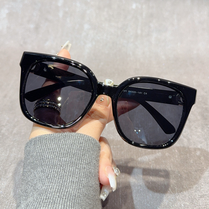 Premium Brand Designer Sunglasses Large-Frame Black Polarized Women, High-End 2026 New Model, UV Protection, Specifically For Driving, Tr90 Sunglass